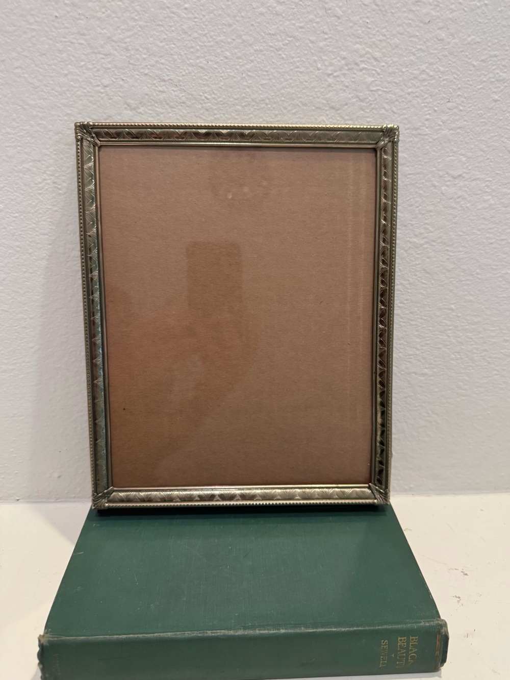 Vintage Brass 8x10 Victorian Style Picture Frame, No easel